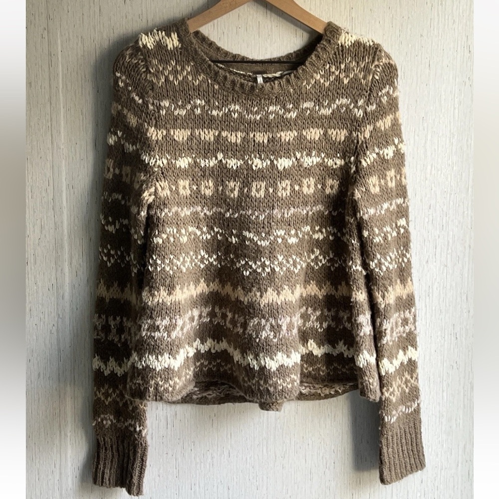 Free People Through The Storm Wool Blend Sweater XS